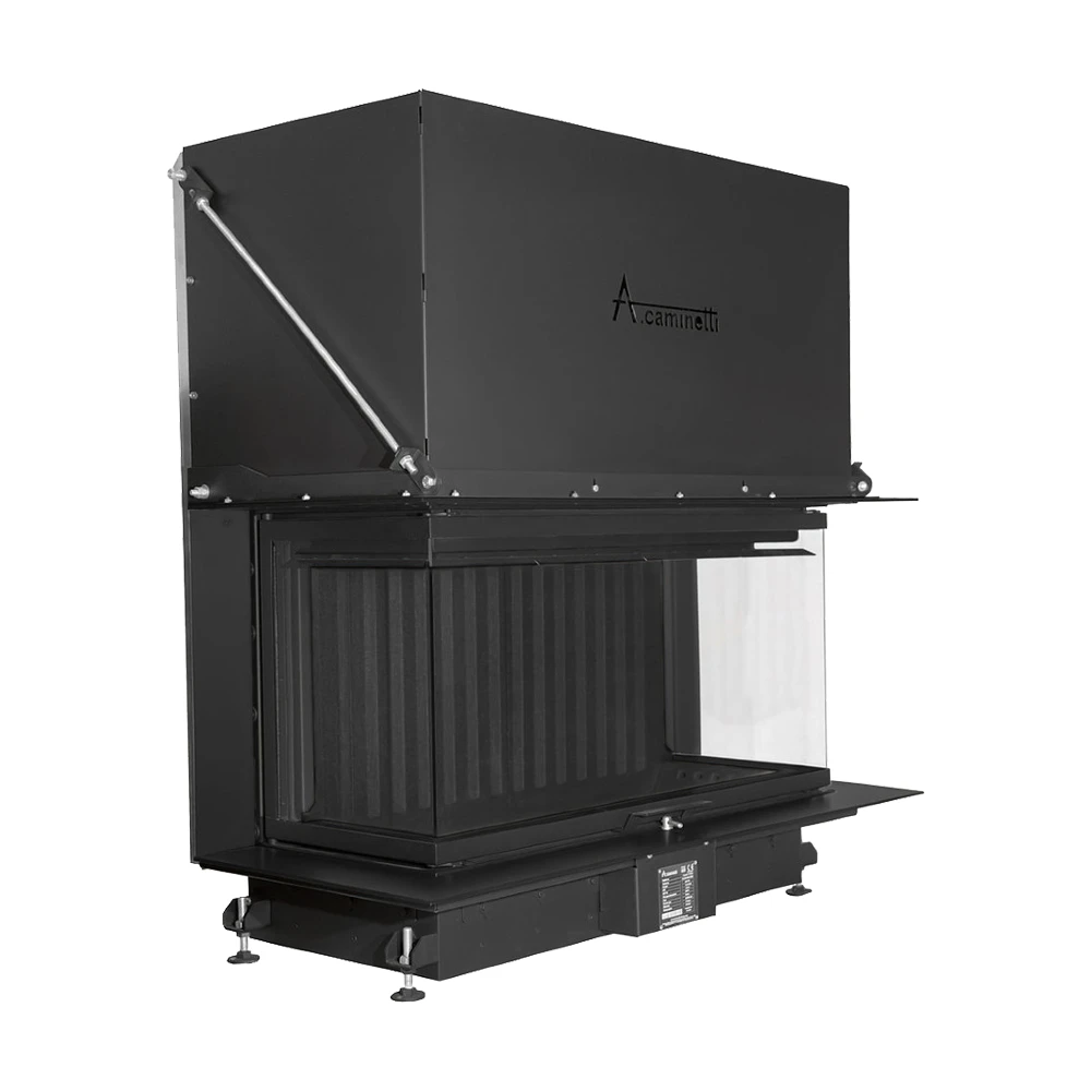A.caminetti Crystal 110 MAX kamin na drva sa trostranim staklom na podizanje C tip - German