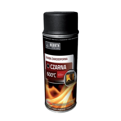 Termootporna crna boja u spreju 400 ml - Hearth - NORDflam