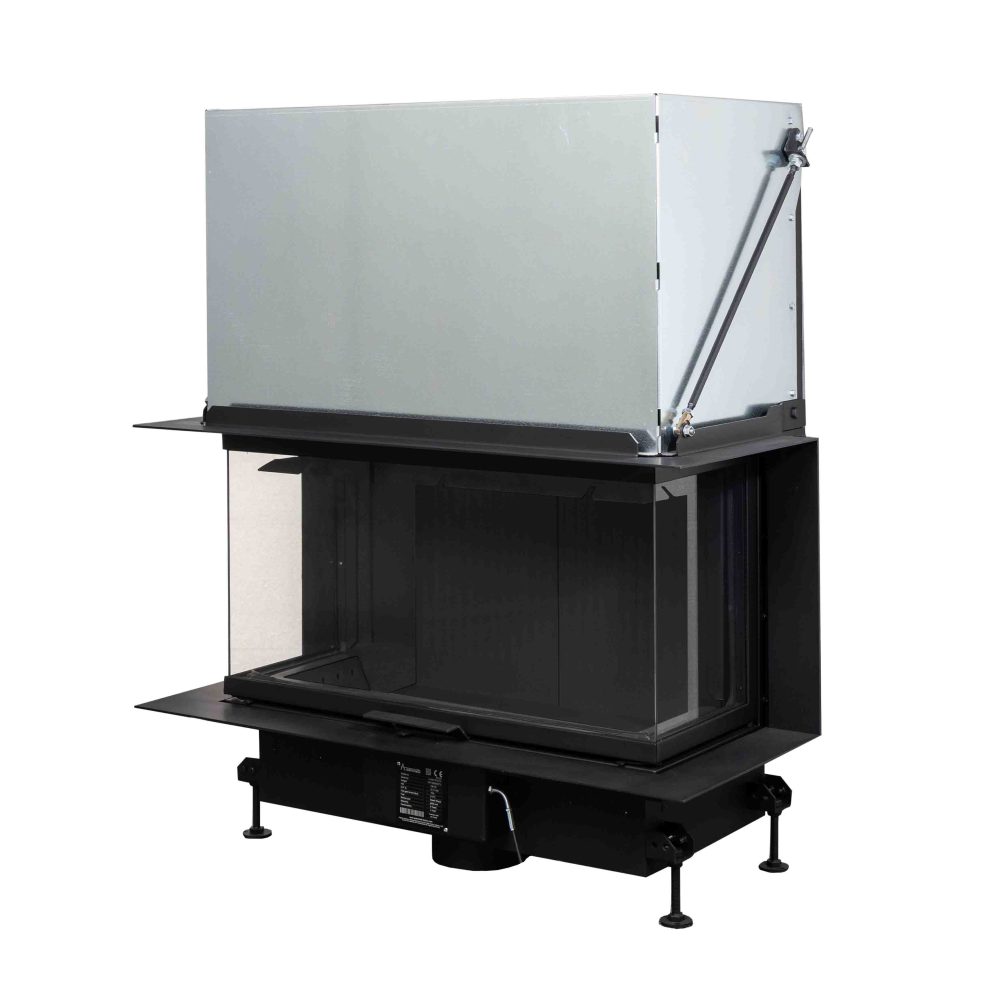 Crystal 110 ECO kamin na drva sa trostranim staklom na podizanje C tip - A.caminetti