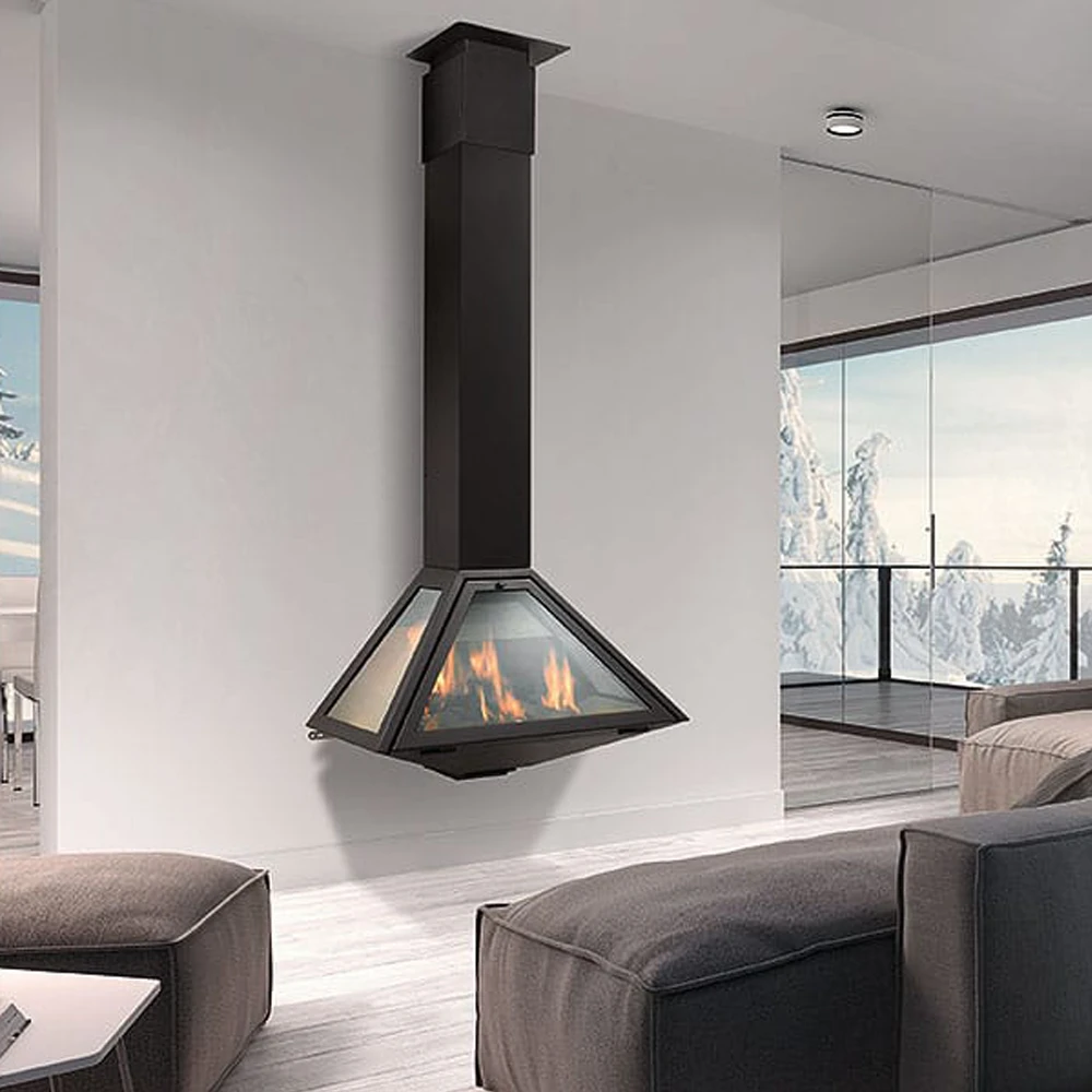 Viseći kamin na drva D-10 Graffiti u ambijentu - ROCAL