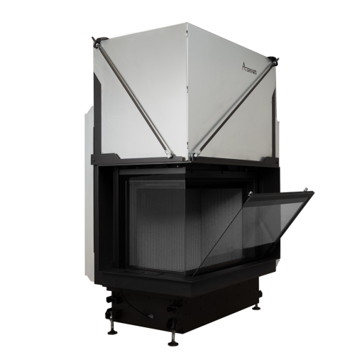 Kamin na drva QUATTRO 70 L Premium - otvoreno staklo