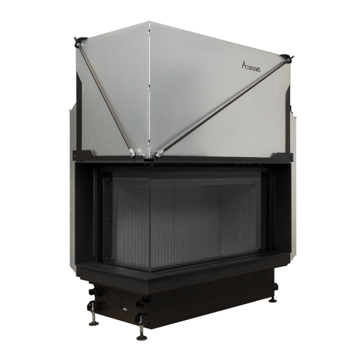 Quattro 90 L kutni kamin na drva - lijevi - A.caminetti Premium