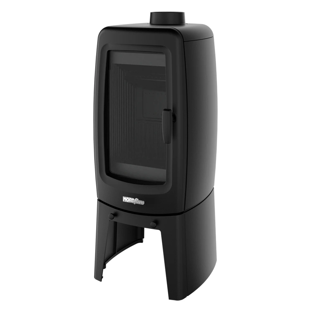 NORDflam Katania peć na drva s visokim staklom za jedinstveni pogled na vatru