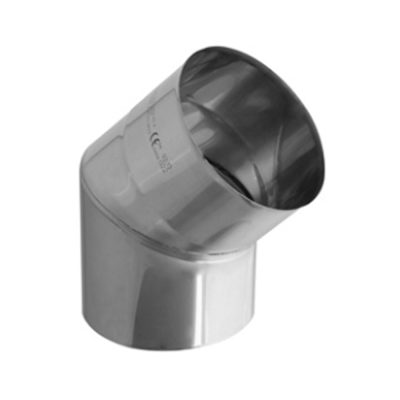 Dimovodno fiksno koljeno 45° debljine 1 mm inox, Darco