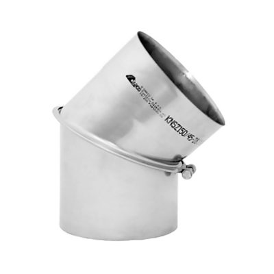 Dimovodno podesivo koljeno 45° debljine 1 mm inox, Darco