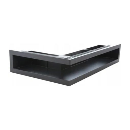 Ventilacijska rešetka V- open 500x700/100 crna lijeva kutna s okvirom, Darco