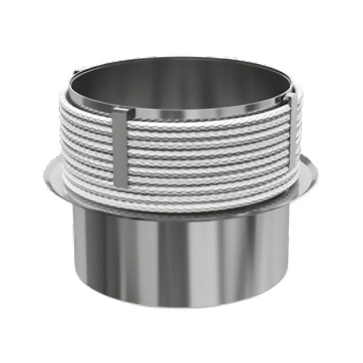 Zidni priključak za keramičke dimnjake inox, Darco