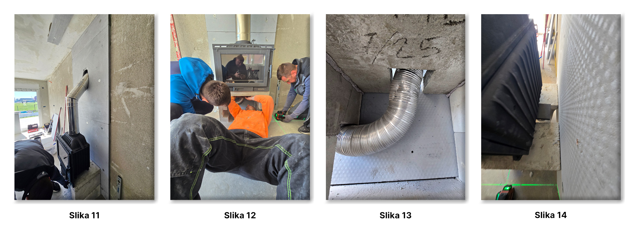 Ugradnja kamina Etna s prednjim staklom – Velika Gorica - koraci 11-14