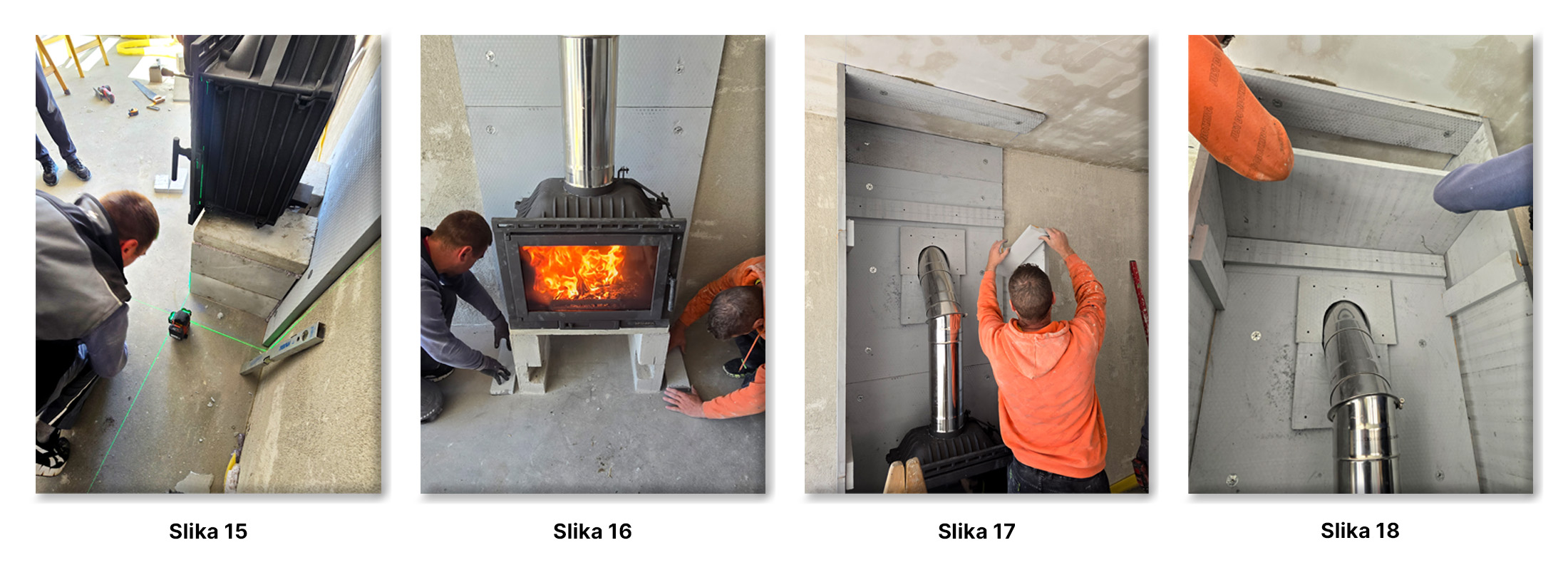 Ugradnja kamina Etna s prednjim staklom – Velika Gorica - koraci 15-18
