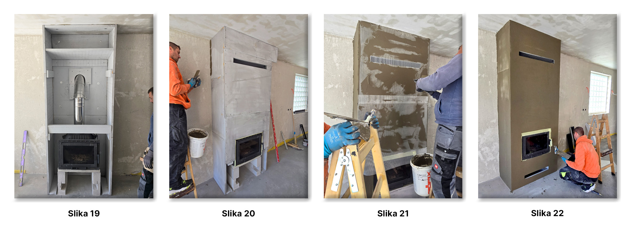 Ugradnja kamina Etna s prednjim staklom – Velika Gorica - koraci 19-22