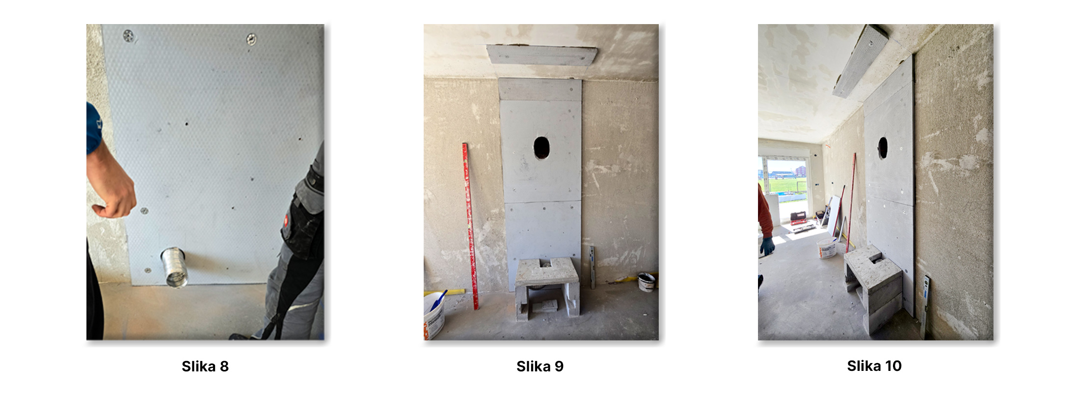 Ugradnja kamina Etna s prednjim staklom – Velika Gorica - koraci 8-10