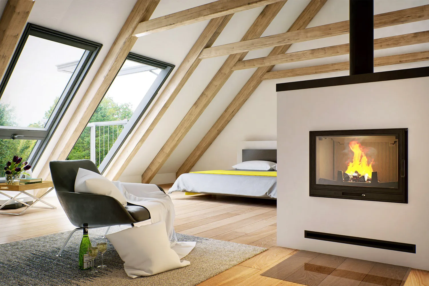 NORDflam LA BRAISE LB 700 EKO koristi napredno pirolizno staklo s premazom metalnih oksida na unutarnjoj strani.