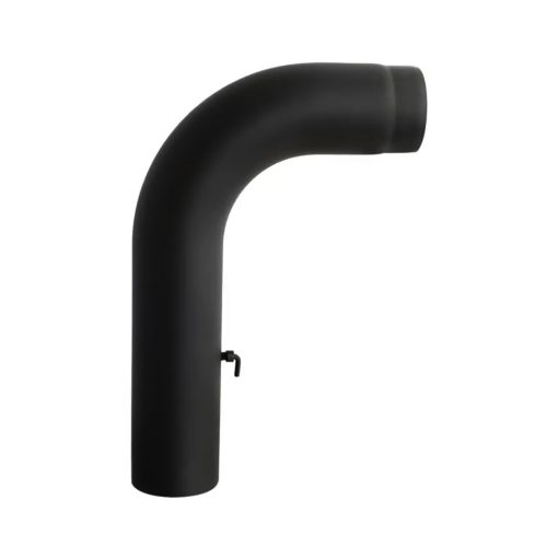 DARCO Savijeno koljeno visoko s dimnjačkom zaklopkom 150 mm, kut od 90 stupnjeva, WC-KGS150/90-CZ2/W