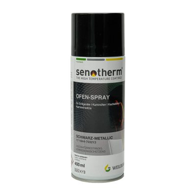 Crna termootporna boja u spreju Senotherm 400 ml, Darco