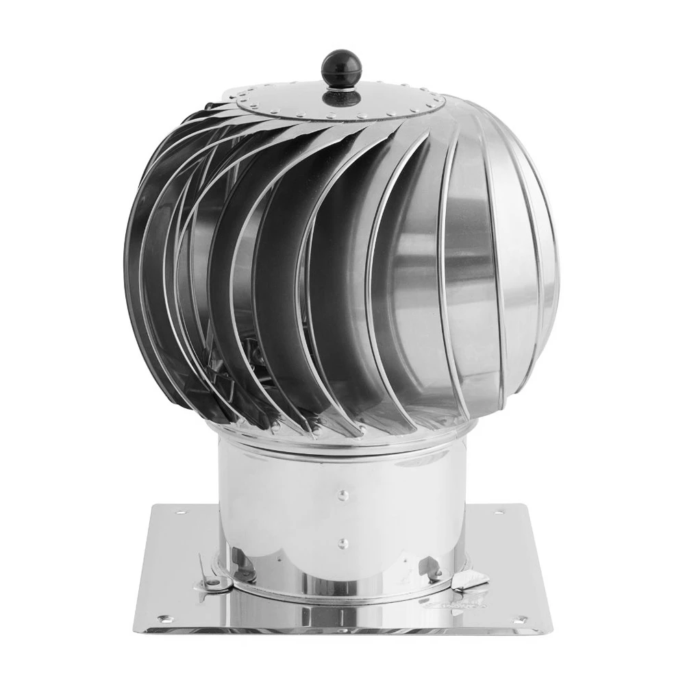 DARCO Ventilacijska kapa Turbowent s kvadratnom bazom Ø150-Ø350 montira se na otvor dimnjaka pomoću postolja. WN-TU200CHCH-PK