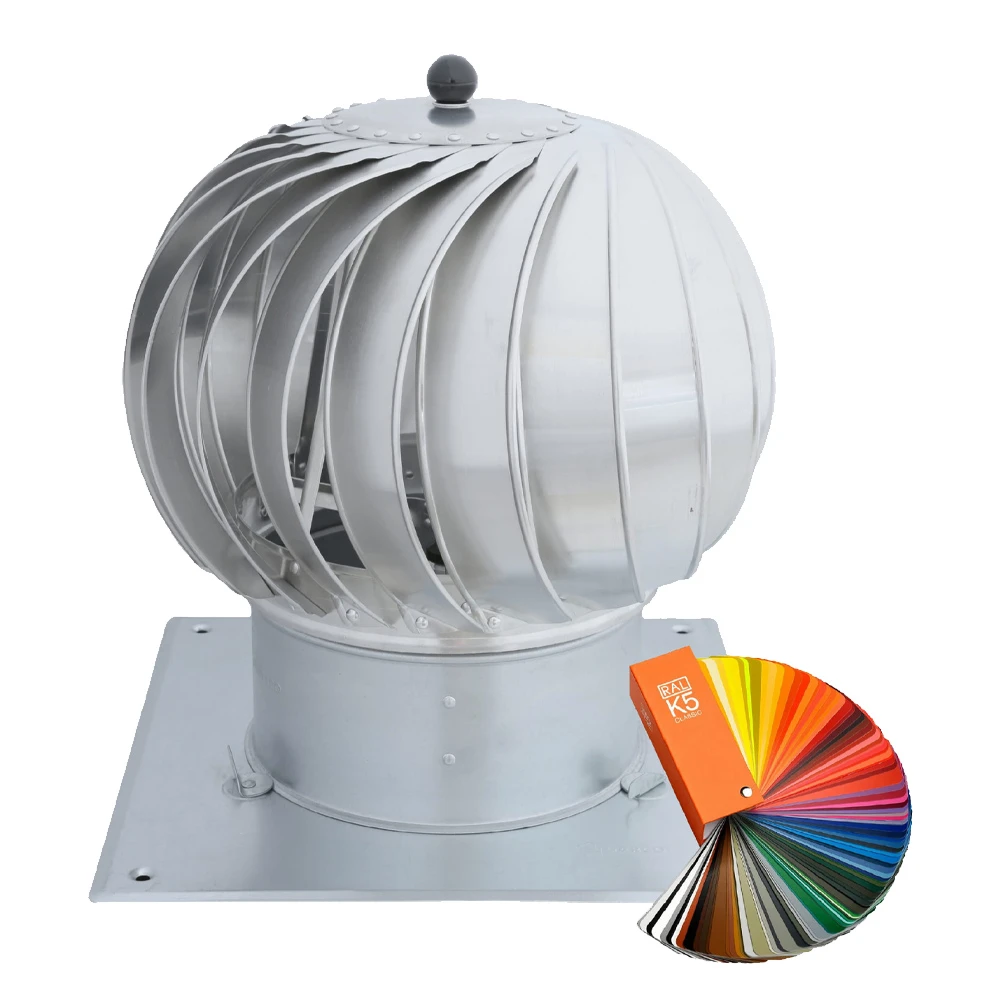 DARCO Turbowent ventilacijska kapa WN-TU200ML-PK - Kapa i postolje su praškasto obojeni u odabranoj boji iz RAL palete.