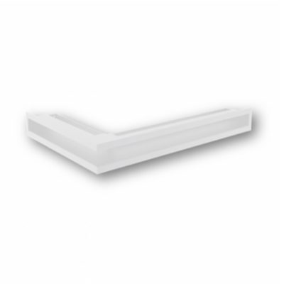 Ventilacijska rešetka 38x58x9 kutna bijela lijeva, Nordflam