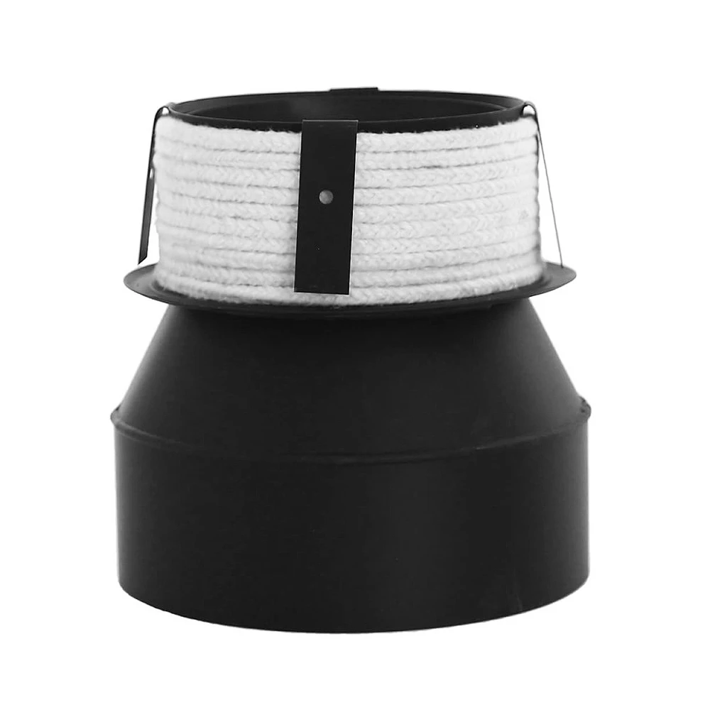 Redukcija je priključak koji omogućuje spajanje dimovodne cijevi na keramički dimnjak u slučaju kada je cijev većeg promjera od dimnjaka.