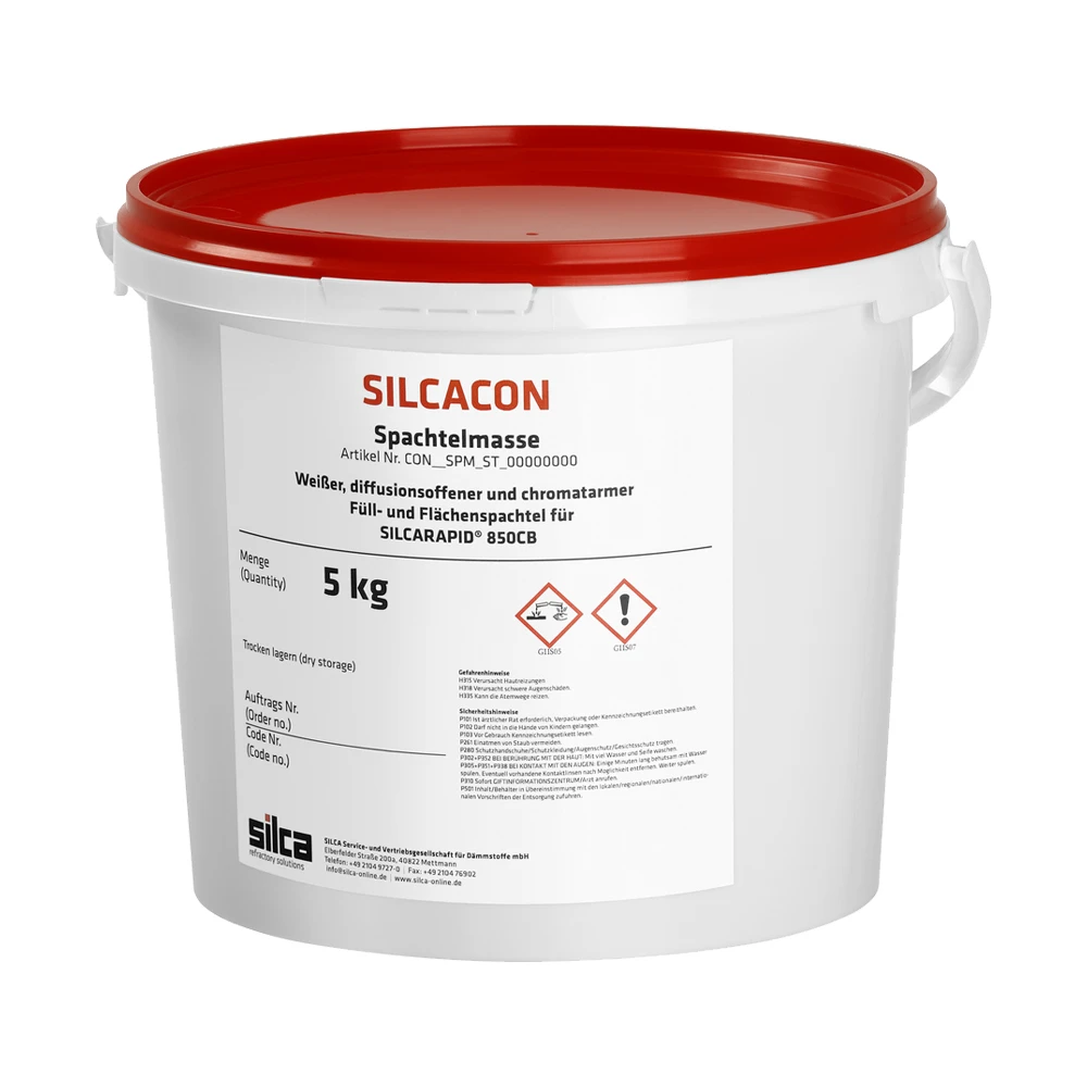 Masa za ispunu SILCACON bijela je, paropropusna masa s niskim udjelom kroma